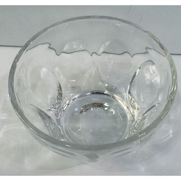 Vintage France Thumbprint Clear Glass Petale Dessert Bowls Set Of 6 - Picture 4 of 8